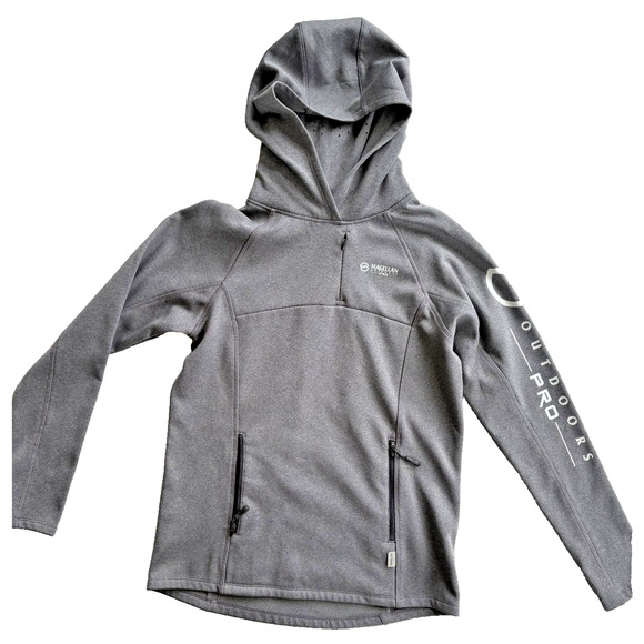 Womens Magellan Outdoors Pro Angler Gaiter Hoodie Gray XS Boyfriend Fit - Picture 1 of 8